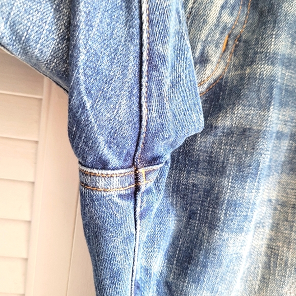 American Eagle Oilutfiters Made to Last Distressed Hand Painted Jeans Size 31 - Picture 6 of 13